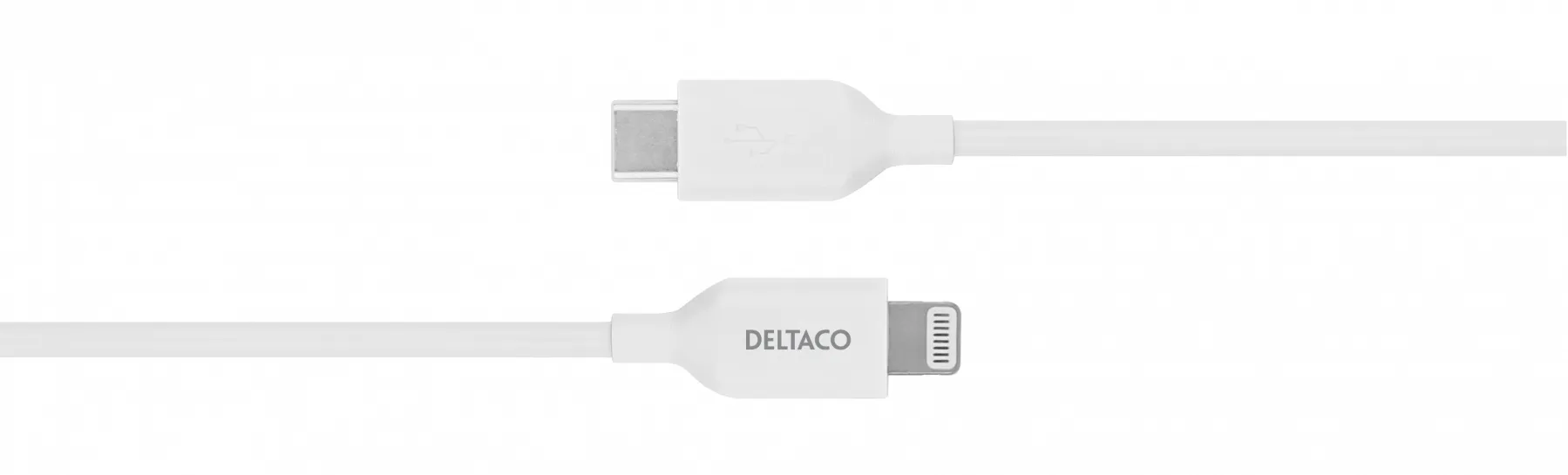 DELTACO USB-C till Lightning kabel, MFi C94, 1m, white