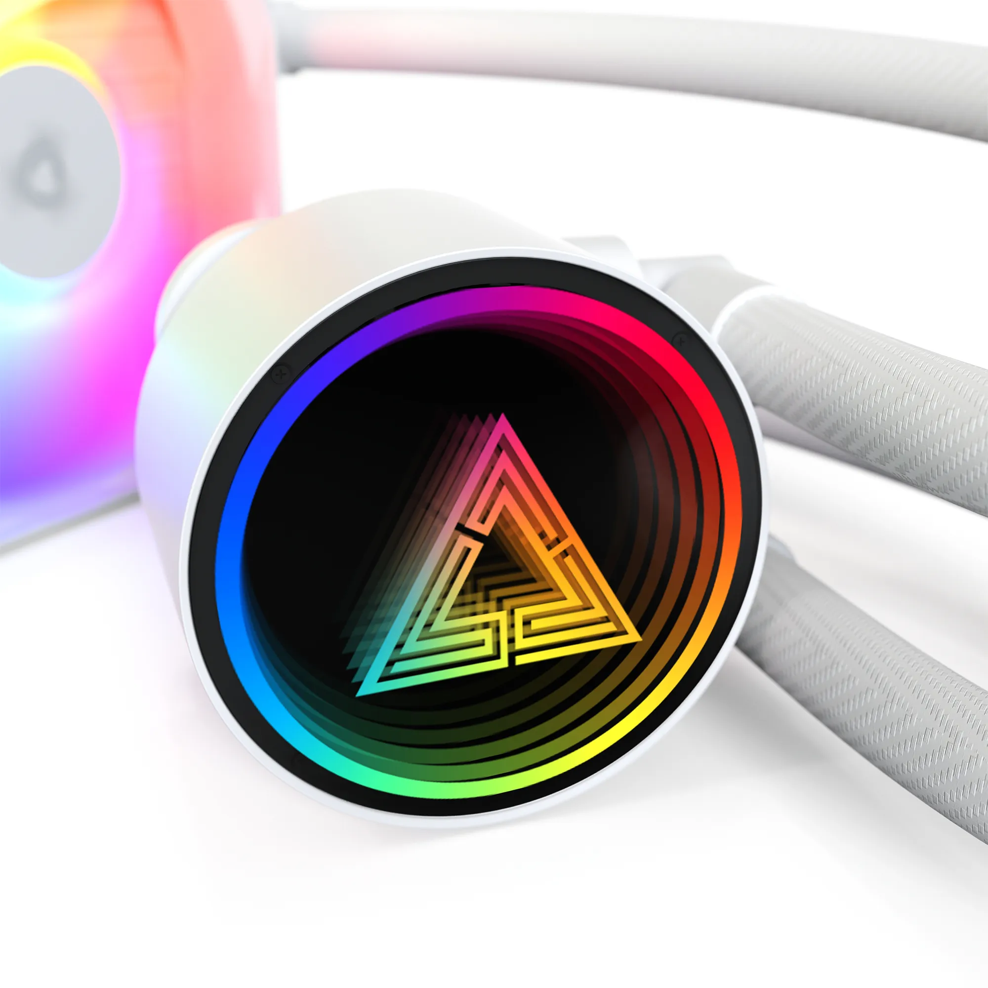 Montech LightFlow 360mm ARGB v&auml;tskekylare, vit