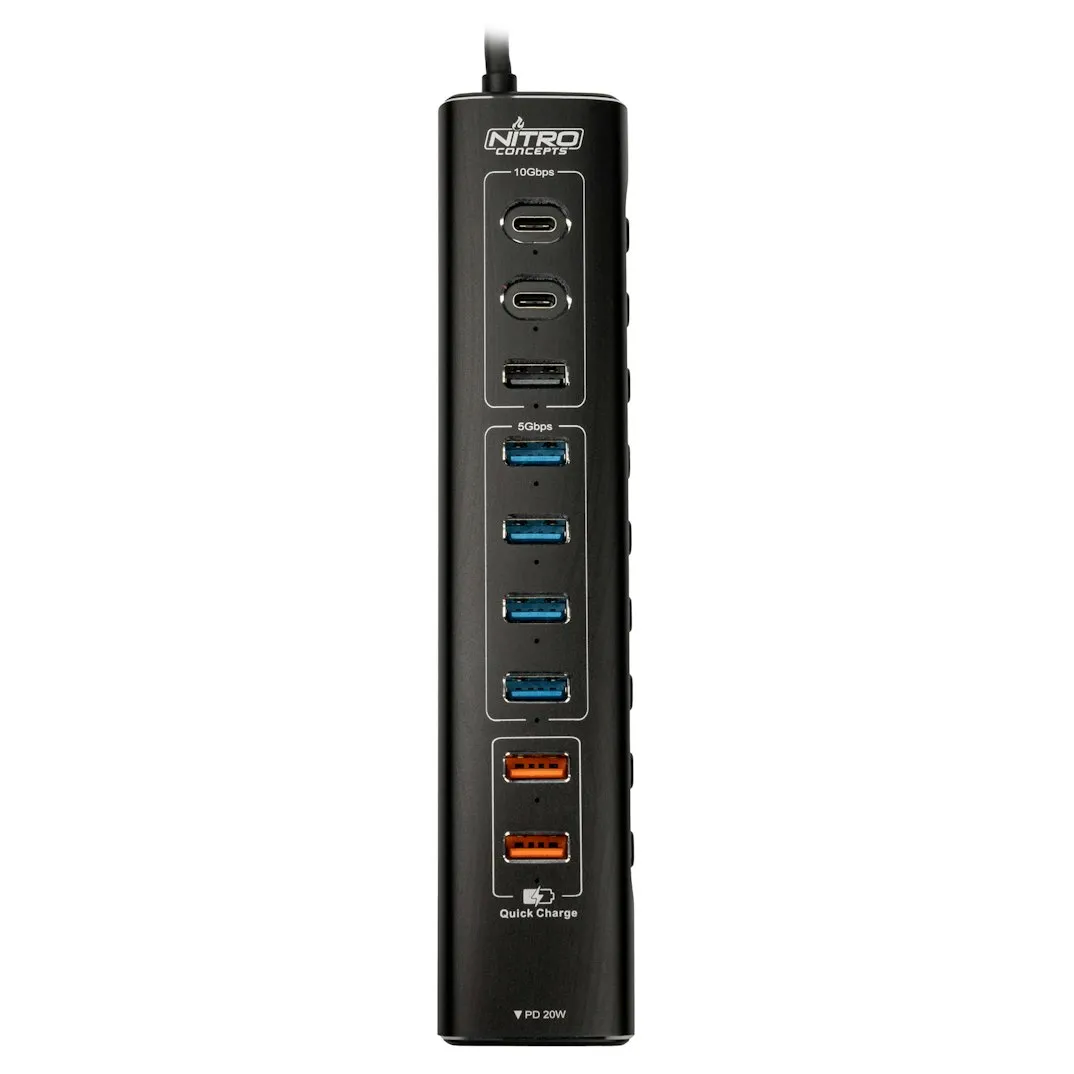 Nitro Concepts UH1 10-Port Hybrid - USB hub