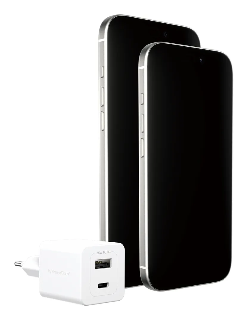 PanzerGlass empower Turbo USB-C + USB-A charger, Silver White