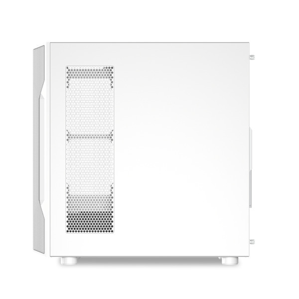 SAMA S40 midi-tower chassi med f&ouml;nster och RGB-belysning, vit