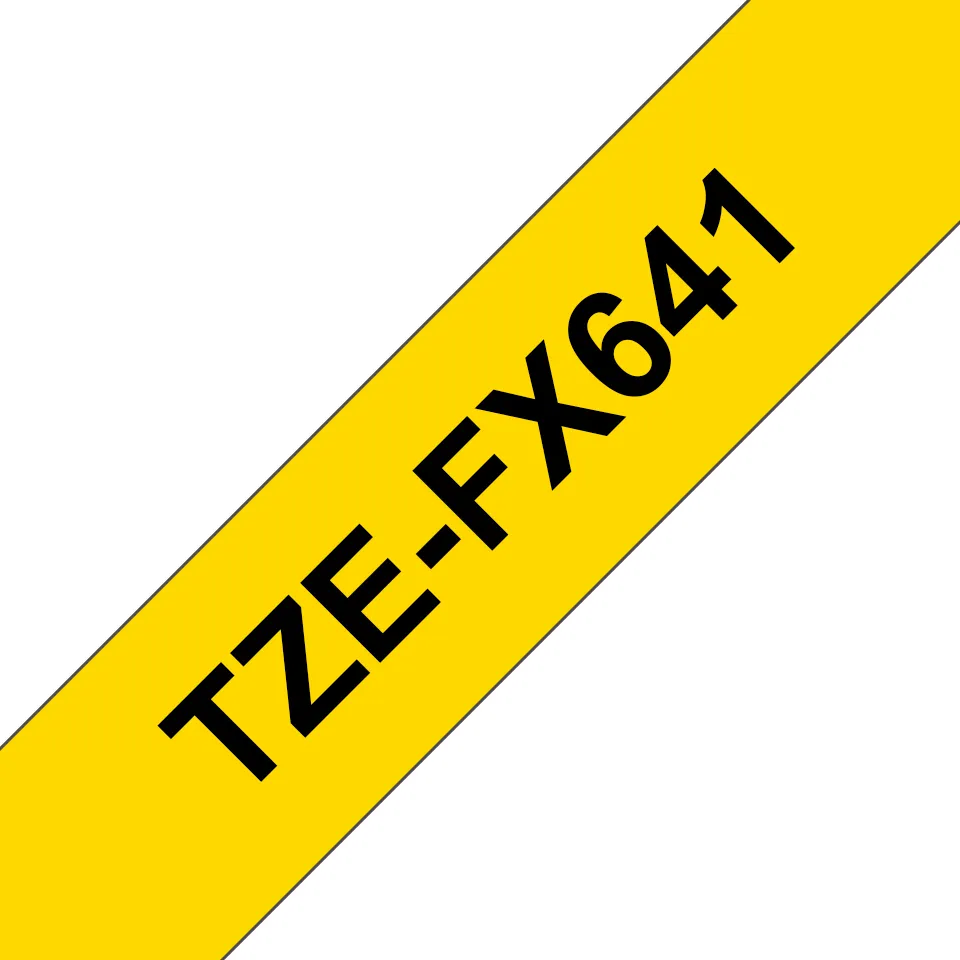 BROTHER TZEFX641 tape cassette yellow black 18mmx8m laminate for P-touch 210E 220 300 310 340 340C 350