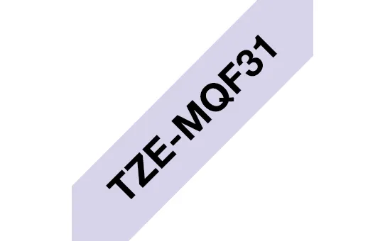 BROTHER TZEMQF31 12 BLACK ON PASTEL PURPLE