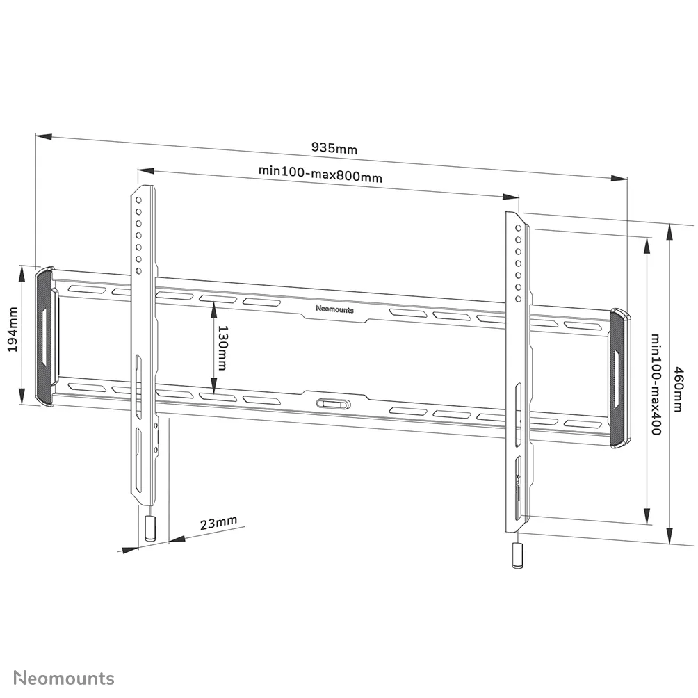 NEOMOUNTS BY NEWSTAR SCREEN WALL MOUNT (FIXED, ULTRA THIN, VESA 800X400)