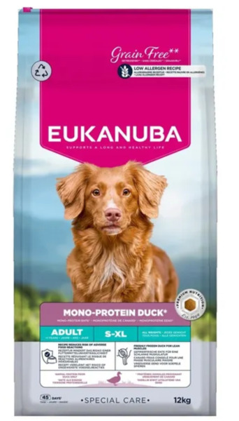 Eukanuba Daily Care Mono-Protein Duck, Dry food for dogs, Adult, 12kg