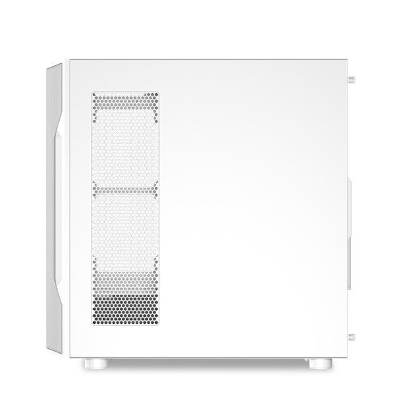 SAMA S40 midi-tower chassi med f&ouml;nster och RGB-belysning, vit