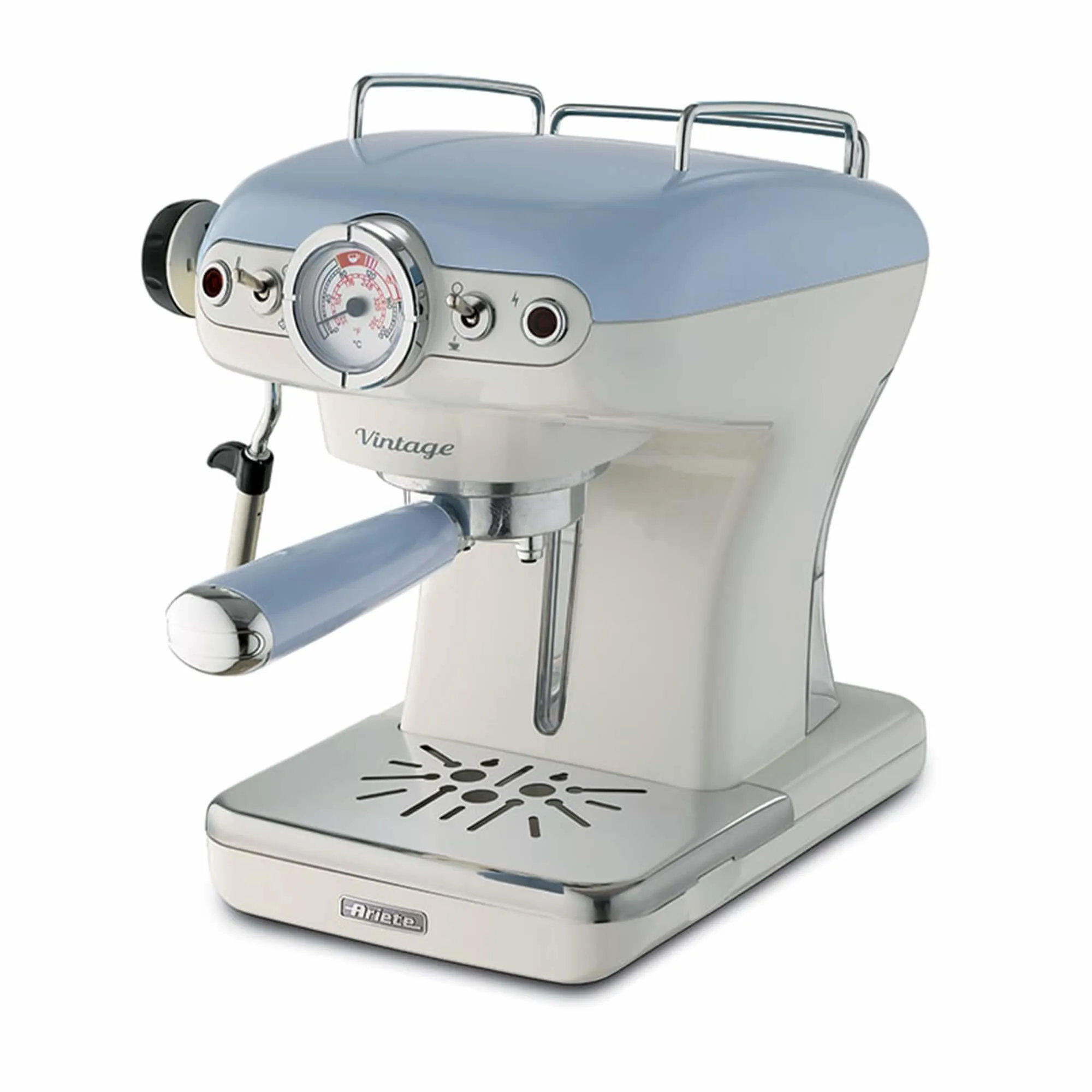 Ariete American Vintage, espresso machine (beige/light blue)