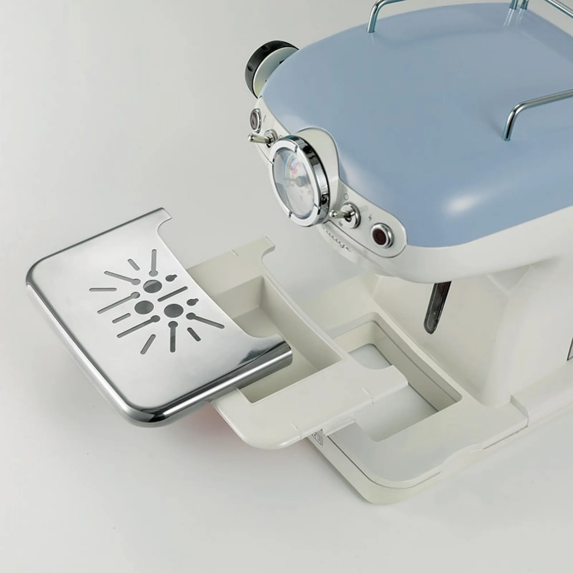 Ariete American Vintage, espresso machine (beige/light blue)