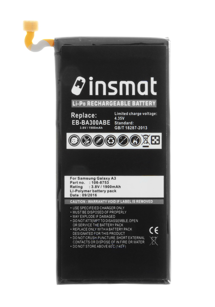 Insmat - Akku Li-Ion 1900 mAh malleihin Samsung Galaxy A3