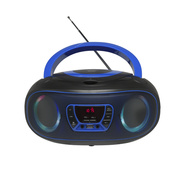 Boombox FM-Radio CD USB Bluetooth TCL-212BTBU Svart/Blå