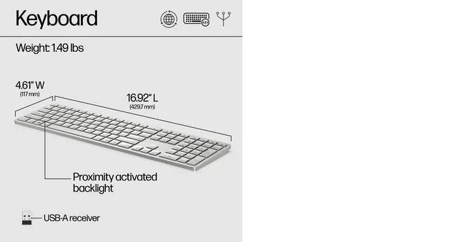 HP 970 Programmable Wireless Keyboard  SE layout