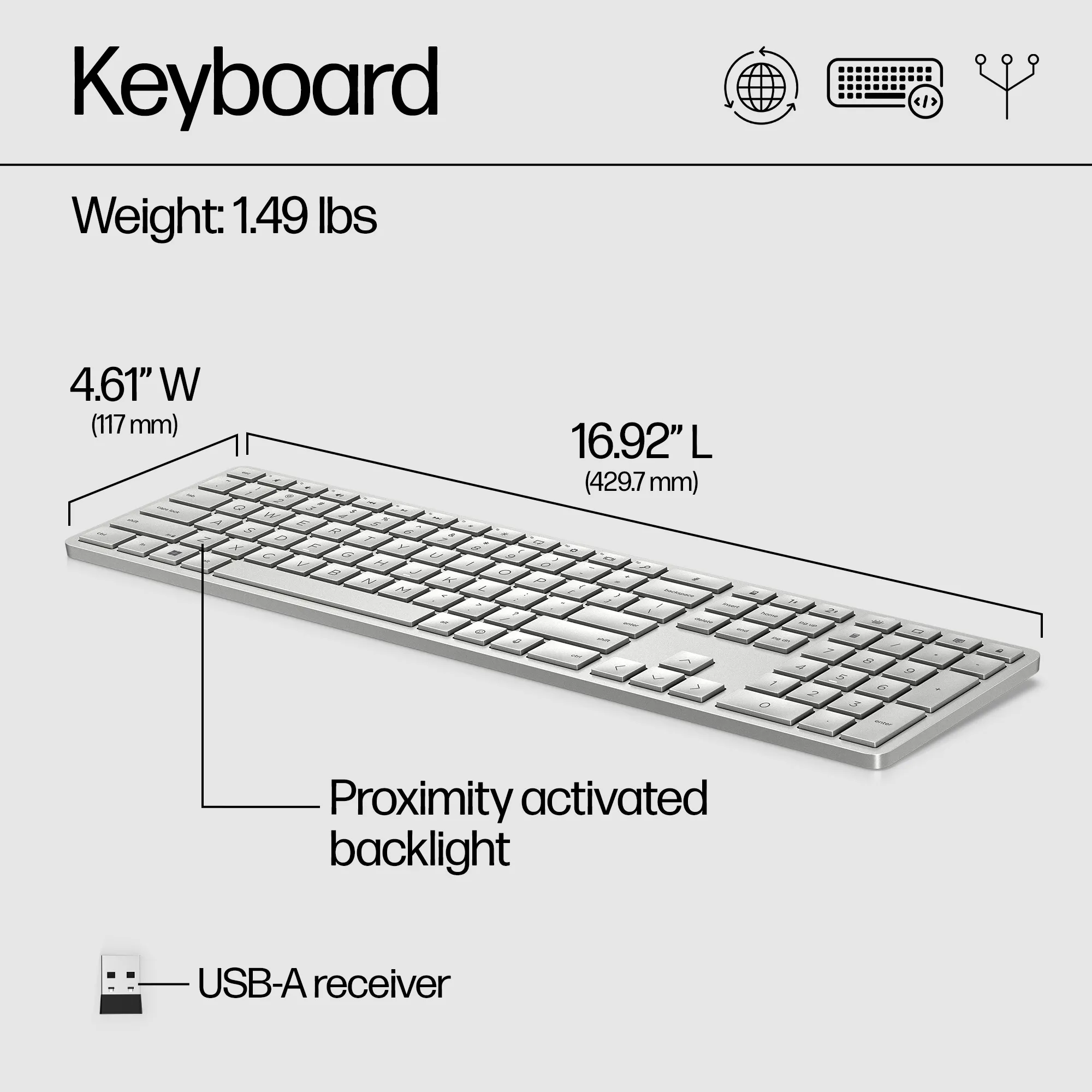 HP 970 Programmable Wireless Keyboard  SE layout