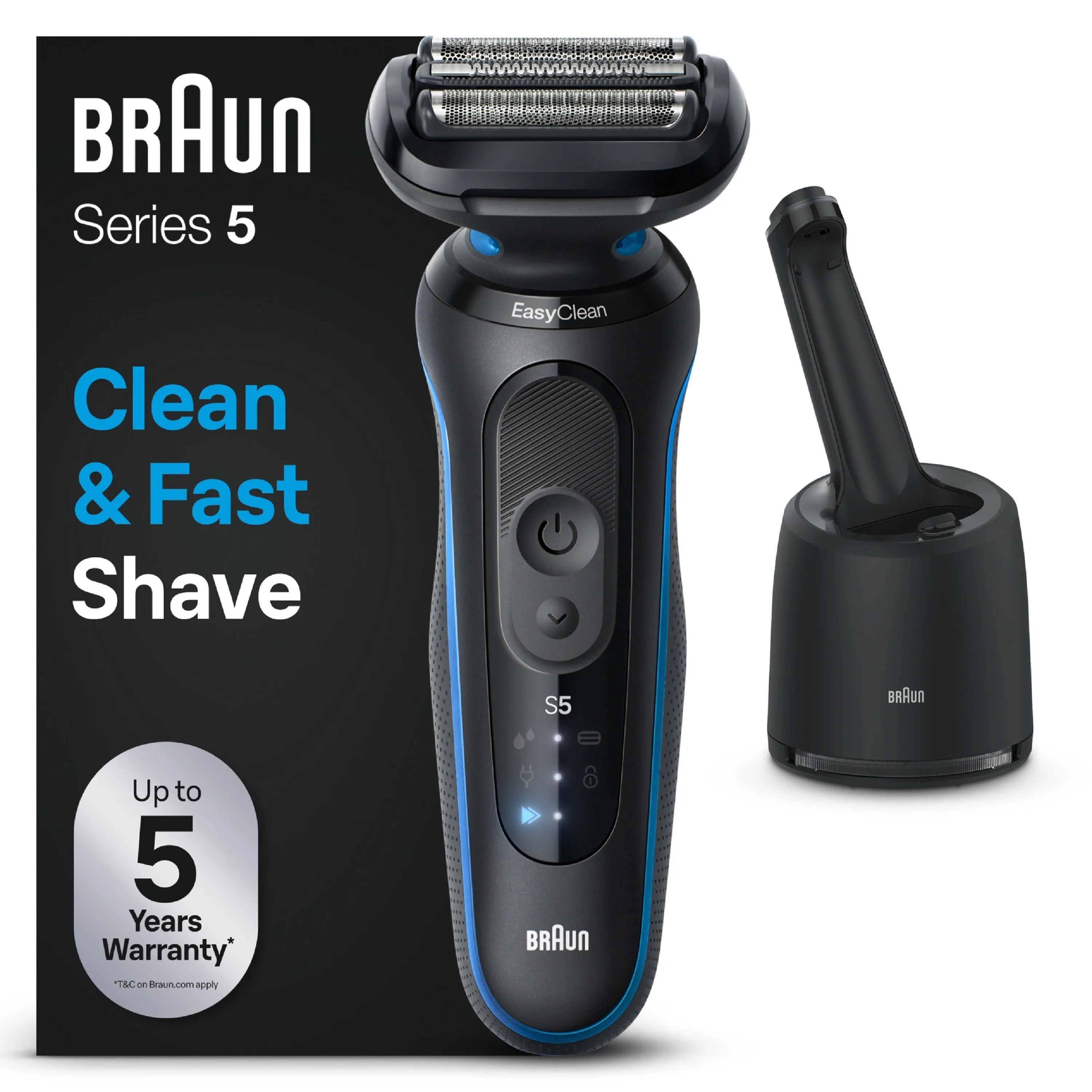 Braun Series 5 52-B7000cc -parranajokone, musta