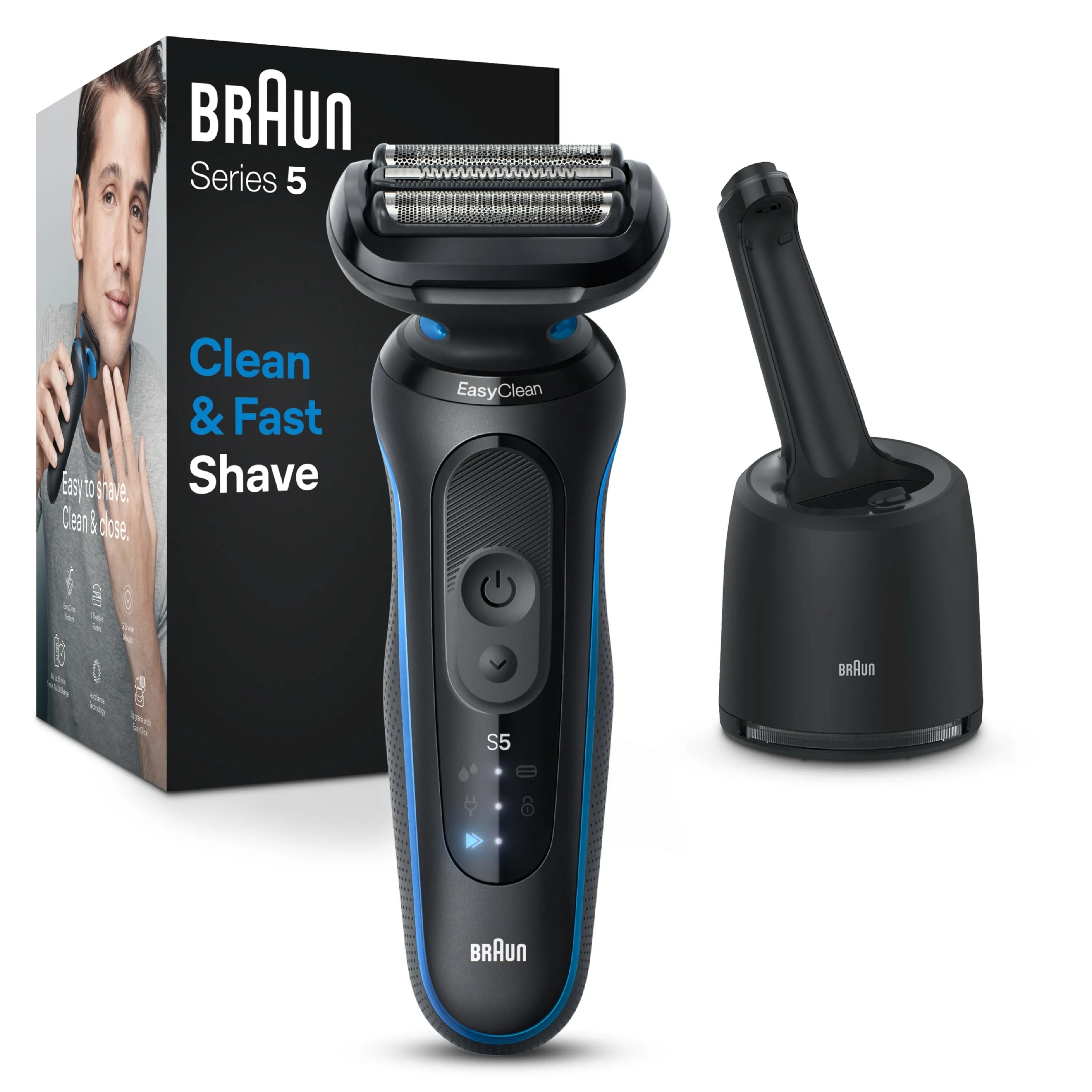 Braun Series 5 52-B7000cc -parranajokone, musta