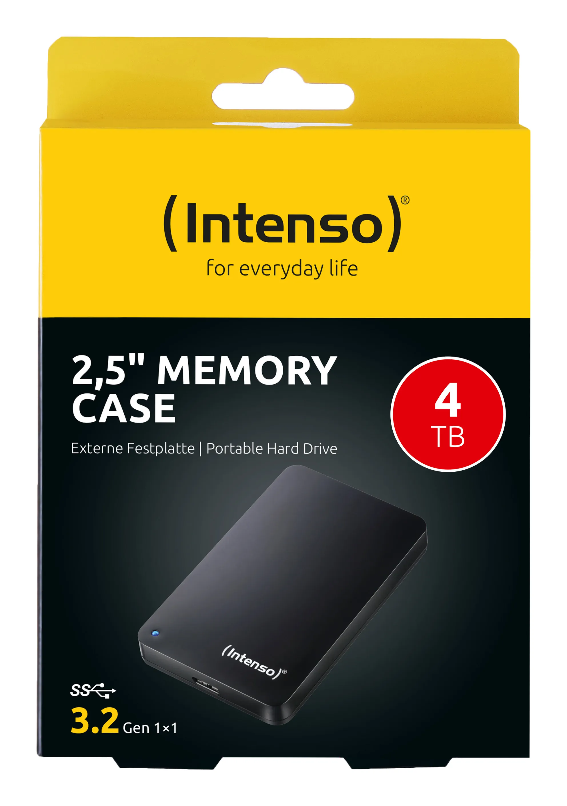 Intenso Memory Case 4 TB - extern hårddisk , Svart