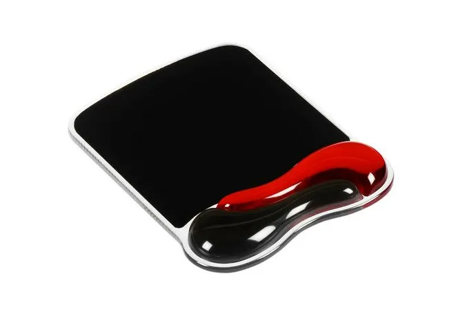 Kensington Duo Gel - musmatta med handledsst&ouml;d, 240x182 mm, Svart/R&ouml;d