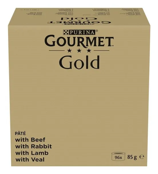Purina Nestle GOURMET GOLD Mousse, V&aring;tfoder f&ouml;r katt, Adult, 96 x 85 g