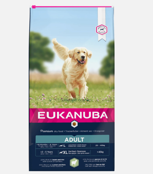 Eukanuba Adult Large Breed Rich in Lamb & Rice, Dry food for dogs, 12kg