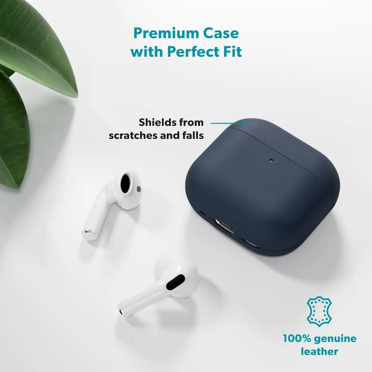 Epico Leather Case | AirPods Pro 3 | Blue | Impact  &  Scratch Protection
