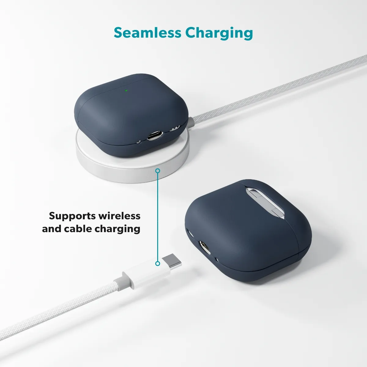 Epico Leather Case | AirPods Pro 3 | Blue | Impact  &  Scratch Protection