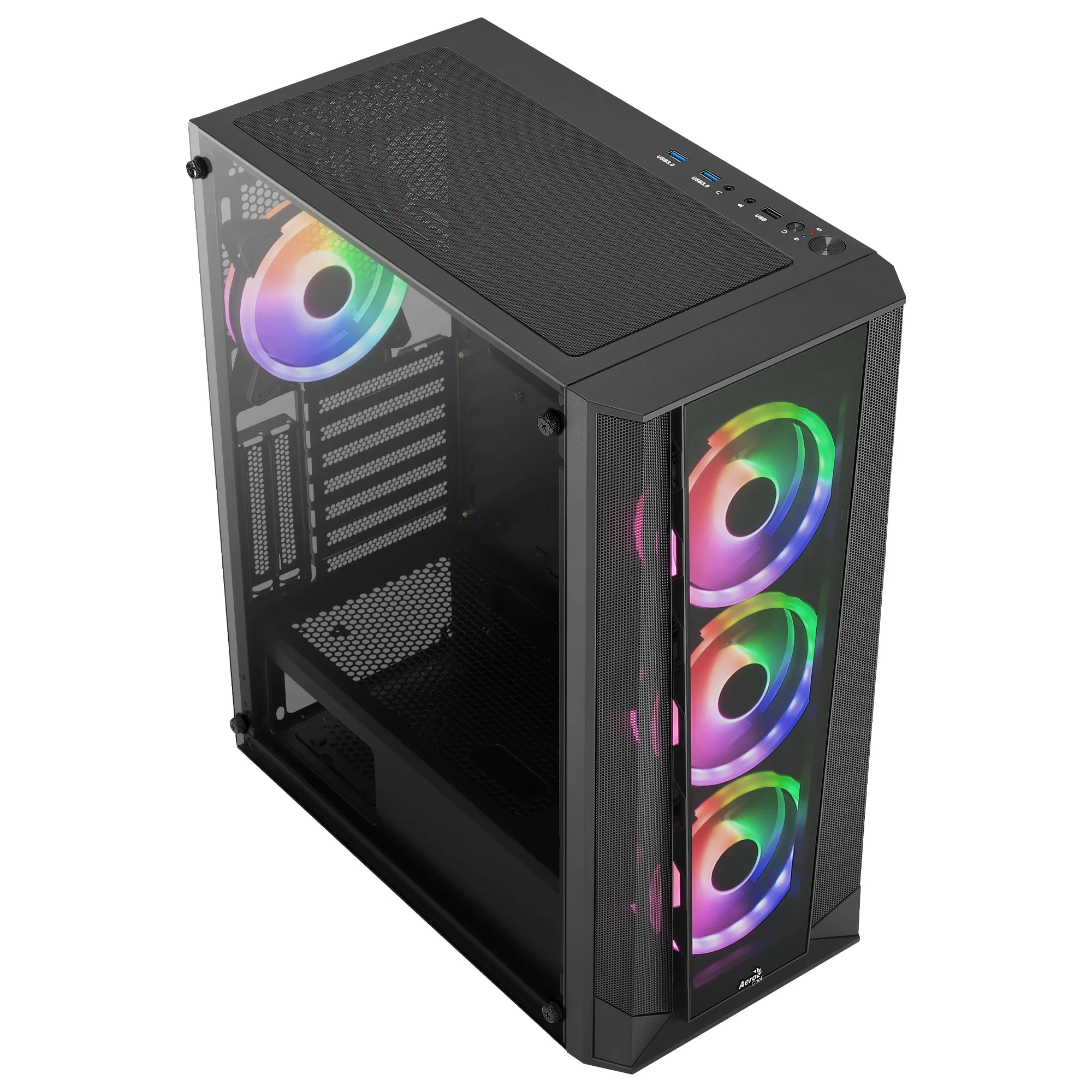 Prismbkv3 Pc Case Atx Black 4 Fans Argb Front Side Side