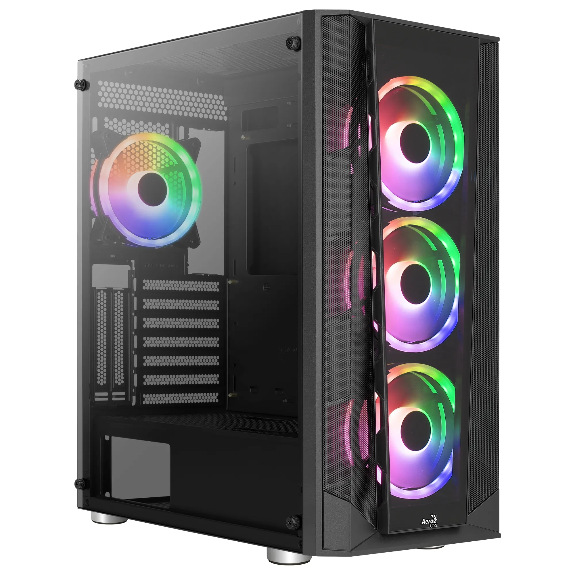 Prismbkv3 Pc Case Atx Black 4 Fans Argb Front Side Side