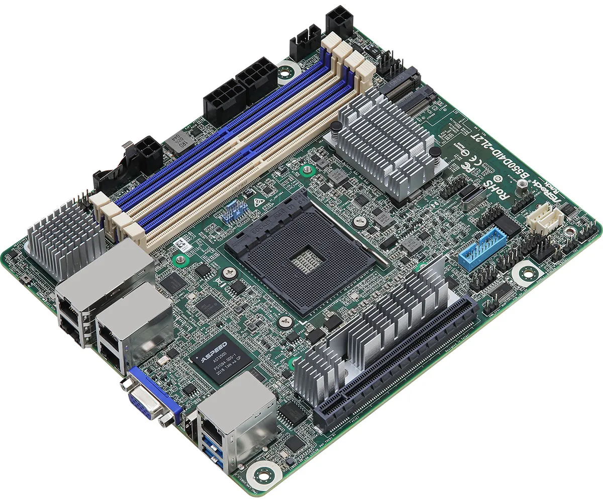 ASRock Rack B550D4ID-2L2T AM4 Deep mini-ITX Motherboard