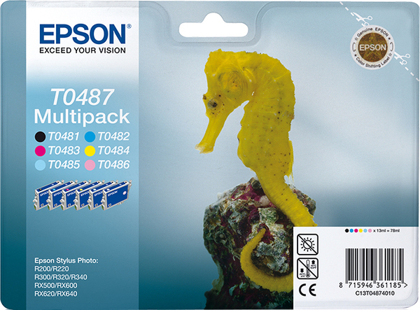 T0487 6 pack blk,c,m,y,lc,lm