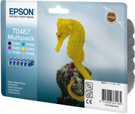 T0487 6 pack blk,c,m,y,lc,lm