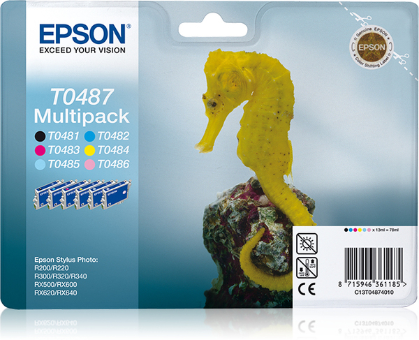 T0487 6 pack blk,c,m,y,lc,lm