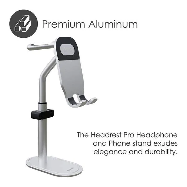 DESIRE2 Headphone Stand and Cell Phone Holder Silver