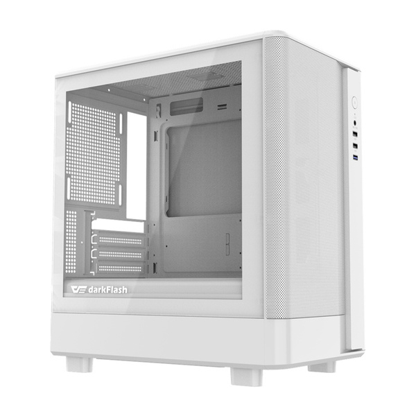 DARKFLASH DB330M Mesh Micro-ATX Case, White