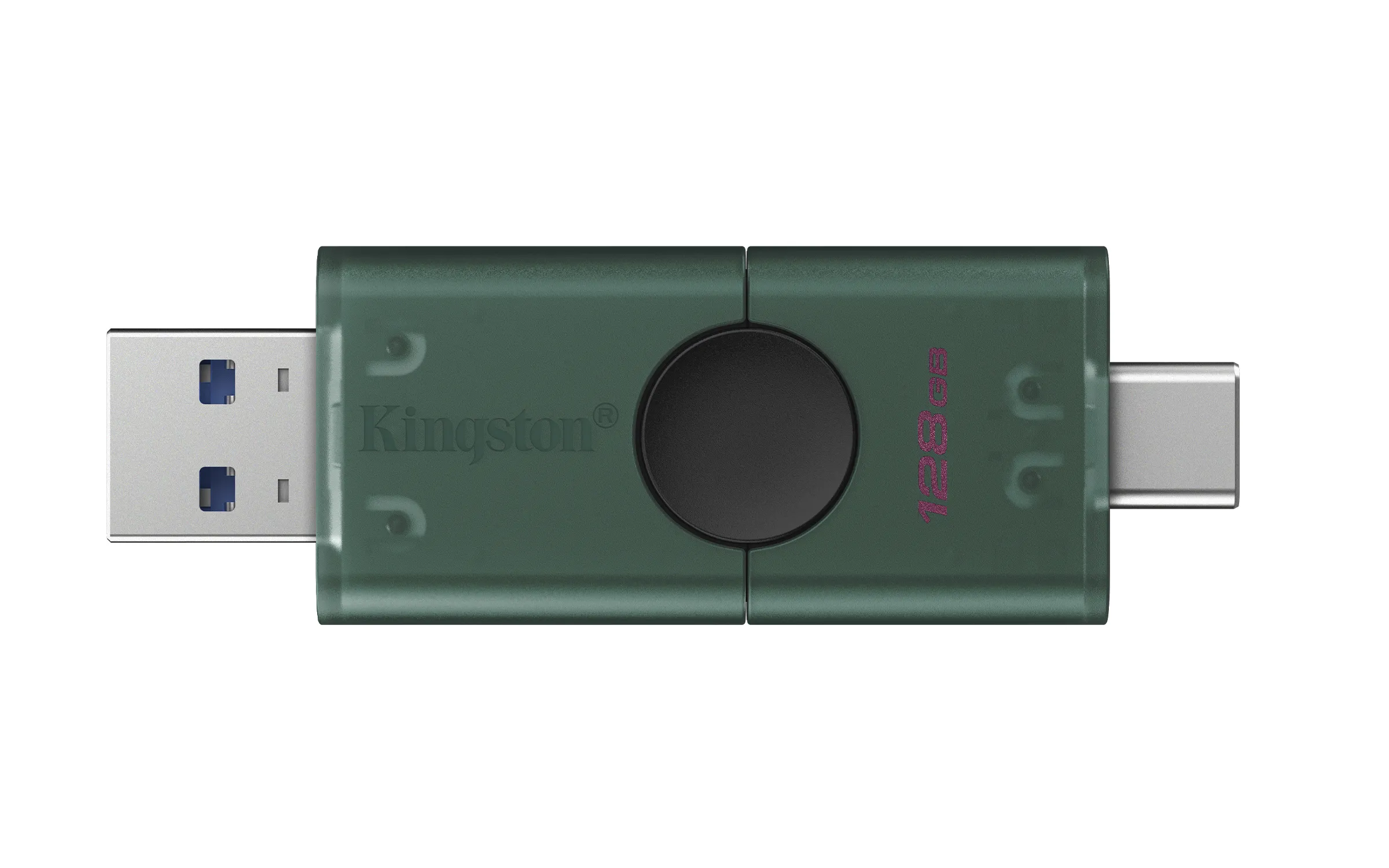 Kingston DataTraveler 128GB USB-A + USB-C 3.2 - minne, Svart, Gr&ouml;n