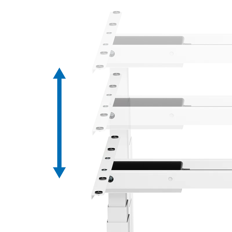 Logilink Electrically adjustable desk frame, 2 motors, 620–1280 mm, white