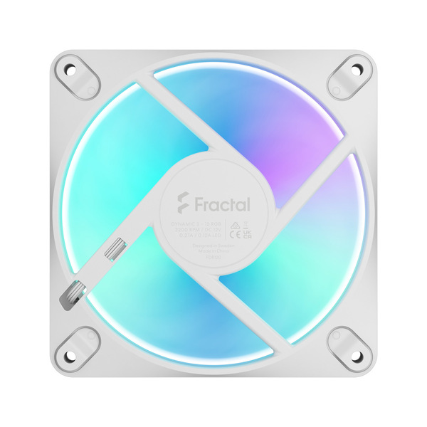 Fractal Design Dynamic 3-12 PWM RGB Chassifl&auml;kt 120 mm Vit