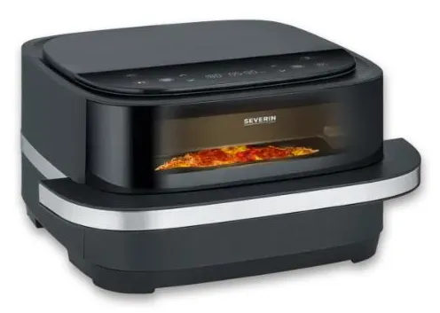 Severin FryLight Pizza &amp; More FR 2464, 4 l, 2100 W, airfryer, svart