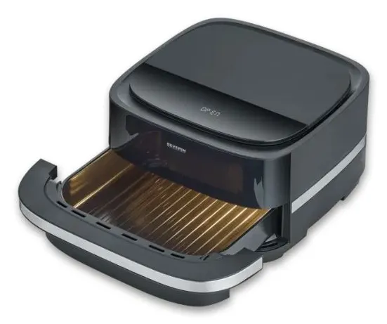 Severin FryLight Pizza &amp; More FR 2464, 4 l, 2100 W, airfryer, svart