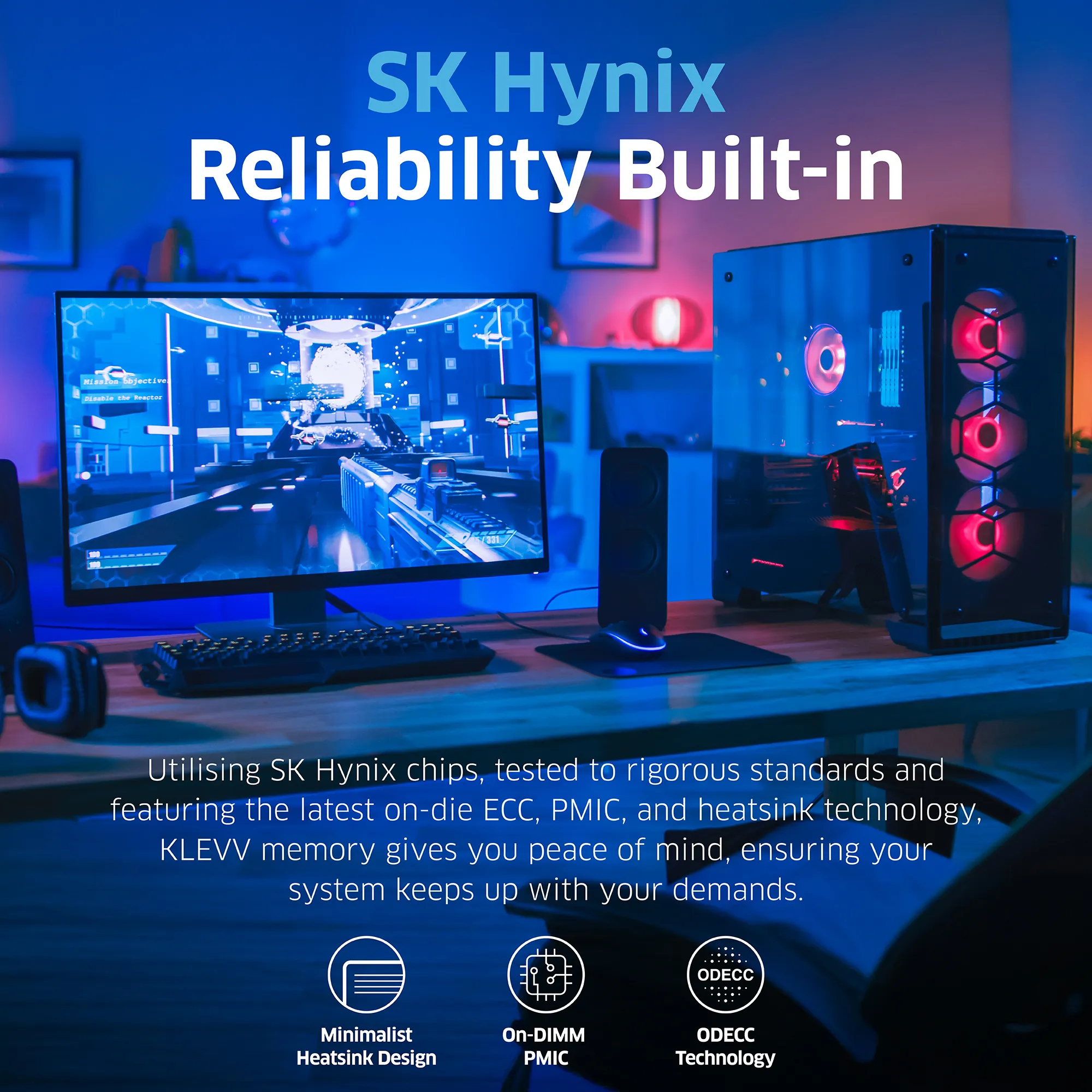 KLEVV FIT V 32 Gt (2 x 16 Gt) DDR5 6000 MHz, CL28 -muisti, valkoinen (XMP)