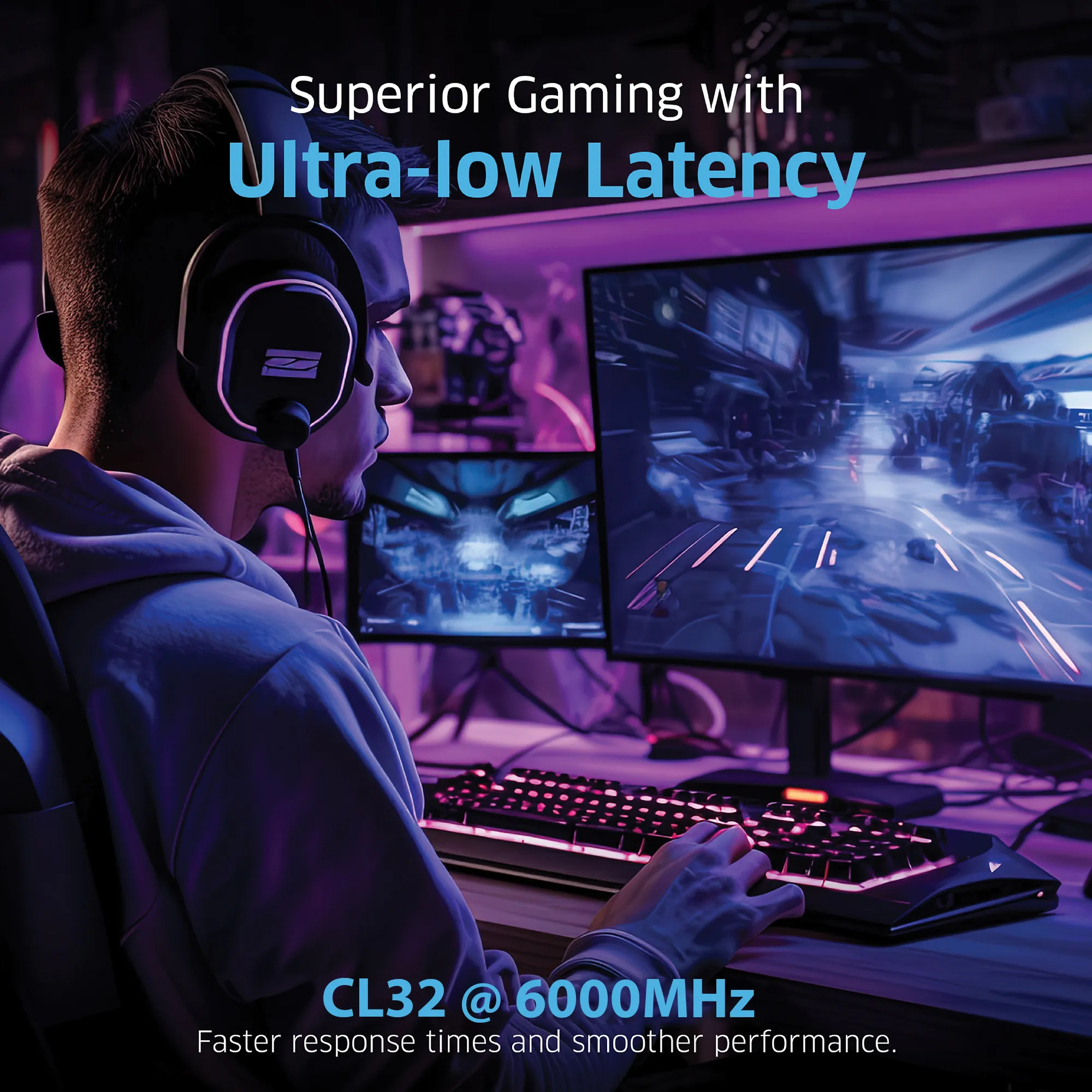KLEVV FIT V 32 Gt (2 x 16 Gt) DDR5 6000 MHz, CL30 -muisti, valkoinen (EXPO, XMP)