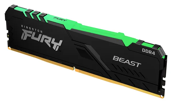 Kingston Fury Beast RGB 8 Gt (1 x 8 Gt) DDR4 3200MHz, CL16 -muisti, Musta