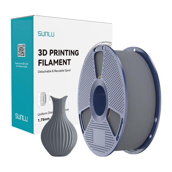 SUNLU PLA 1.75 mm, 1 kg -3D-tulostusfilamentti, Classic Gray