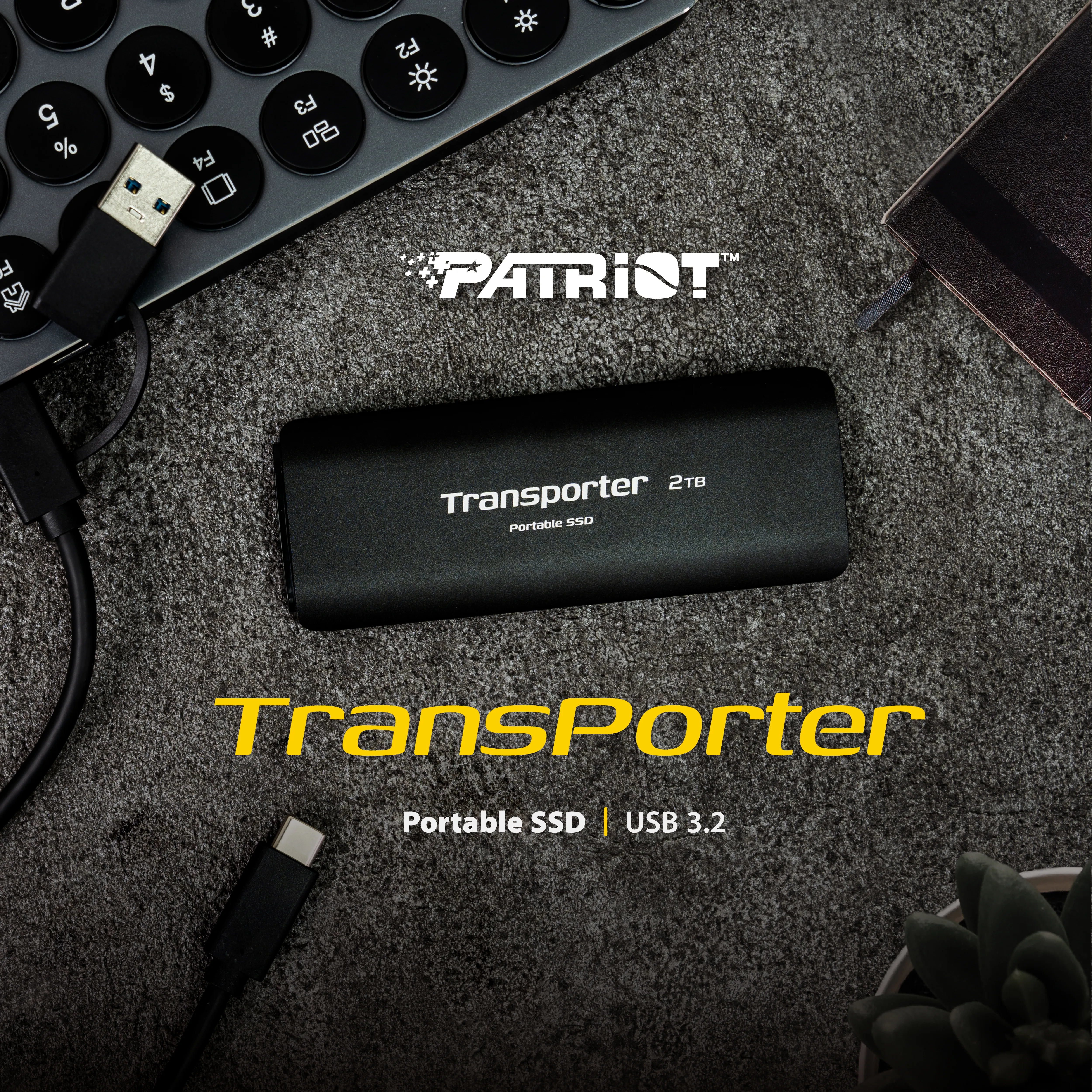 Patriot Transporter 2 TB USB-C - External SSD, Black