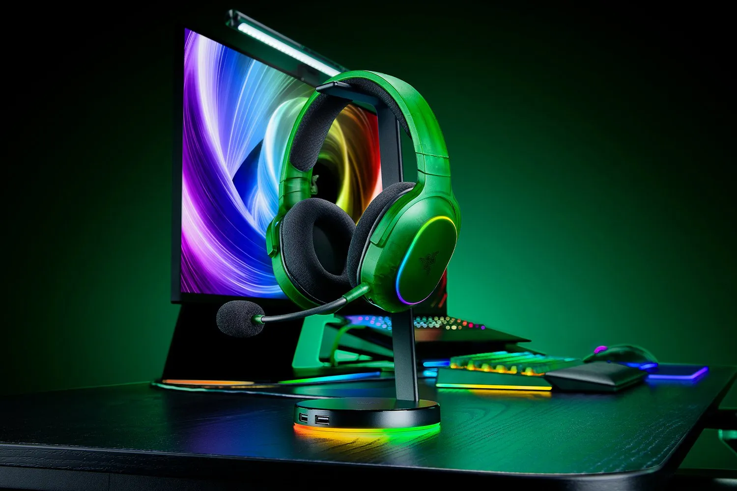 Razer Barracuda X Chroma tr&aring;dl&ouml;s gaming headset, Phantom Green