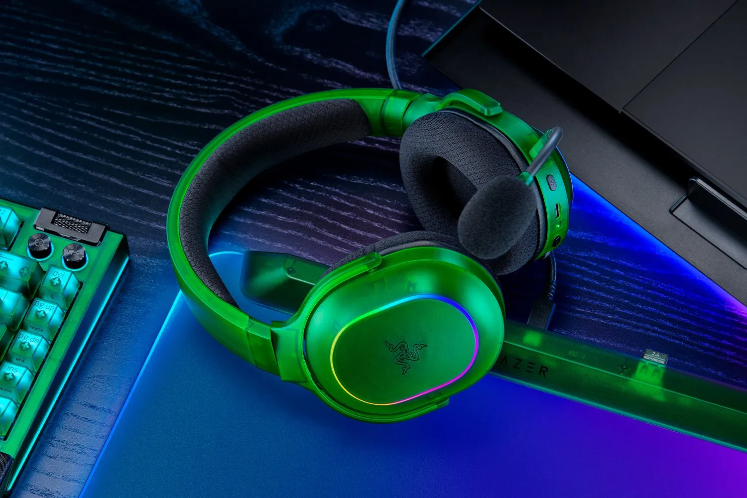 Razer Barracuda X Chroma tr&aring;dl&ouml;s gaming headset, Phantom Green