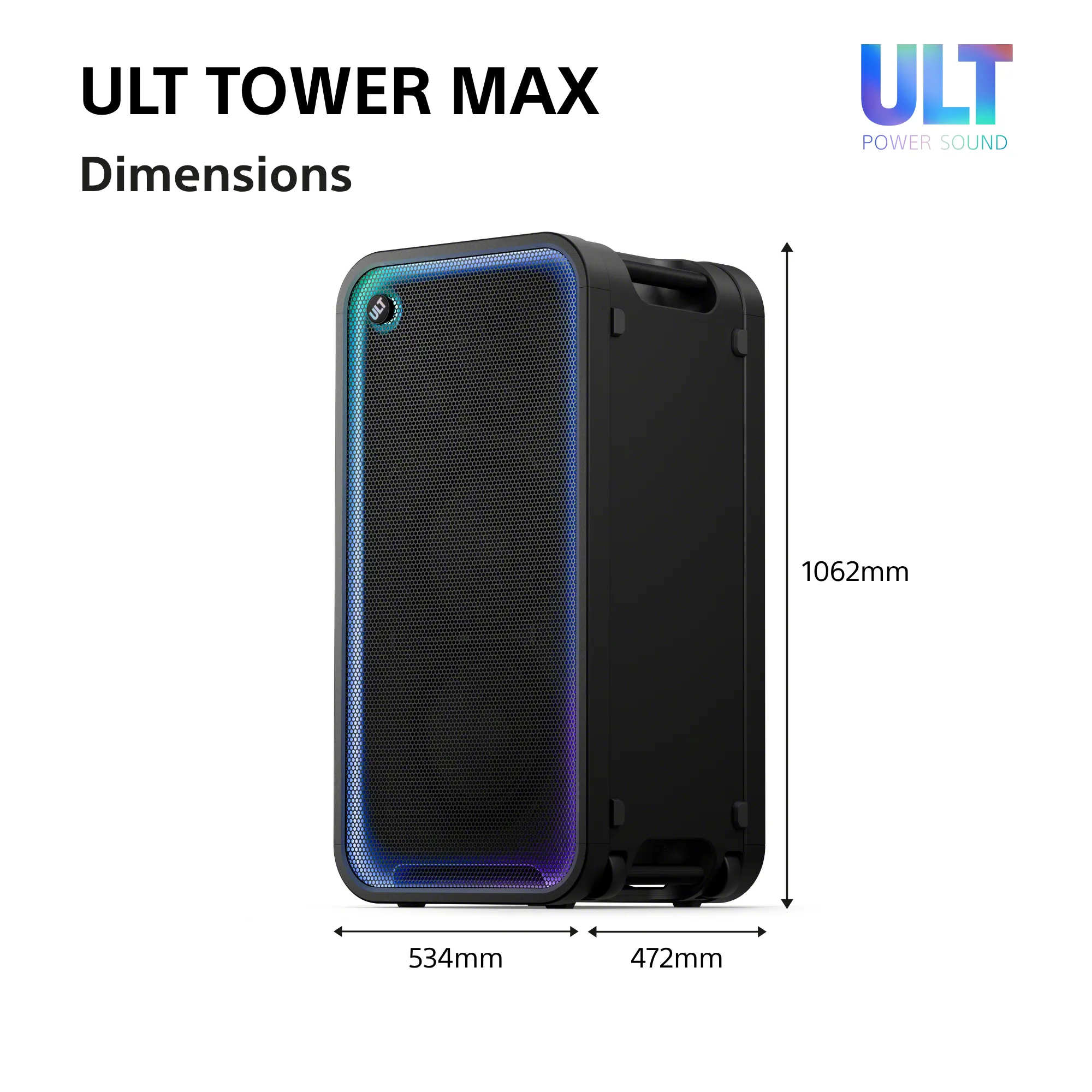 Sony ULT TOWER MAX Bluetooth Party Speaker, Black