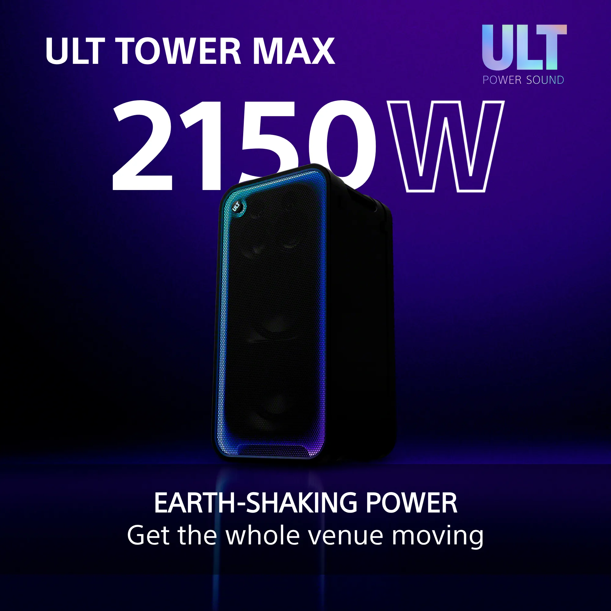 Sony ULT TOWER MAX Bluetooth Party Speaker, Black