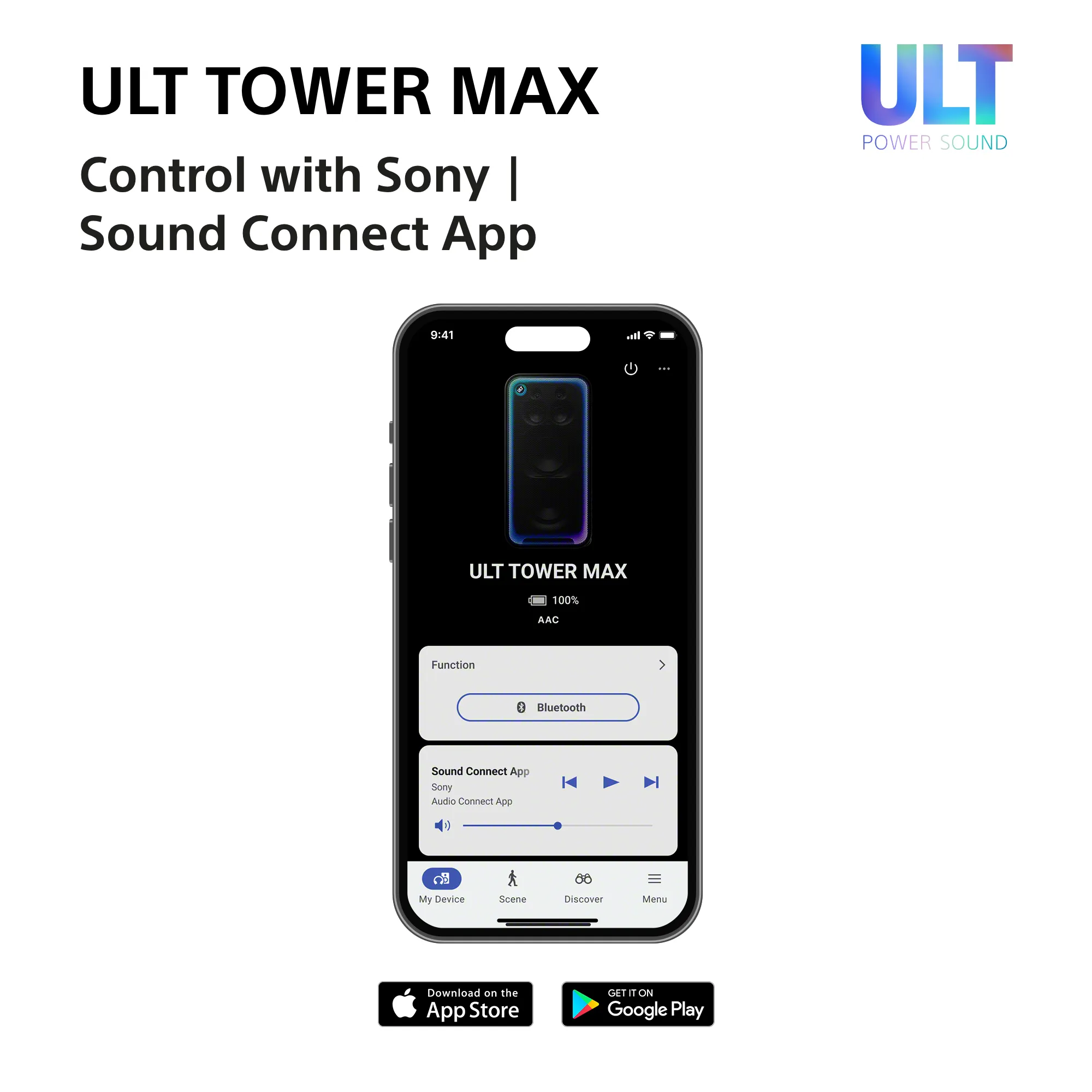 Sony ULT TOWER MAX Bluetooth Party Speaker, Black