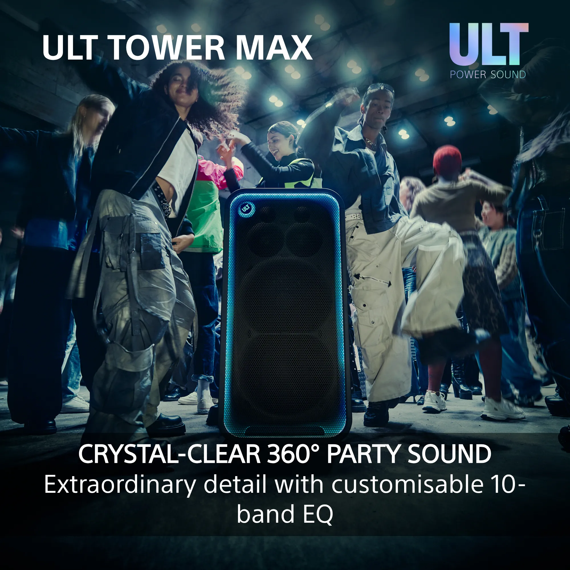 Sony ULT TOWER MAX Bluetooth Party Speaker, Black