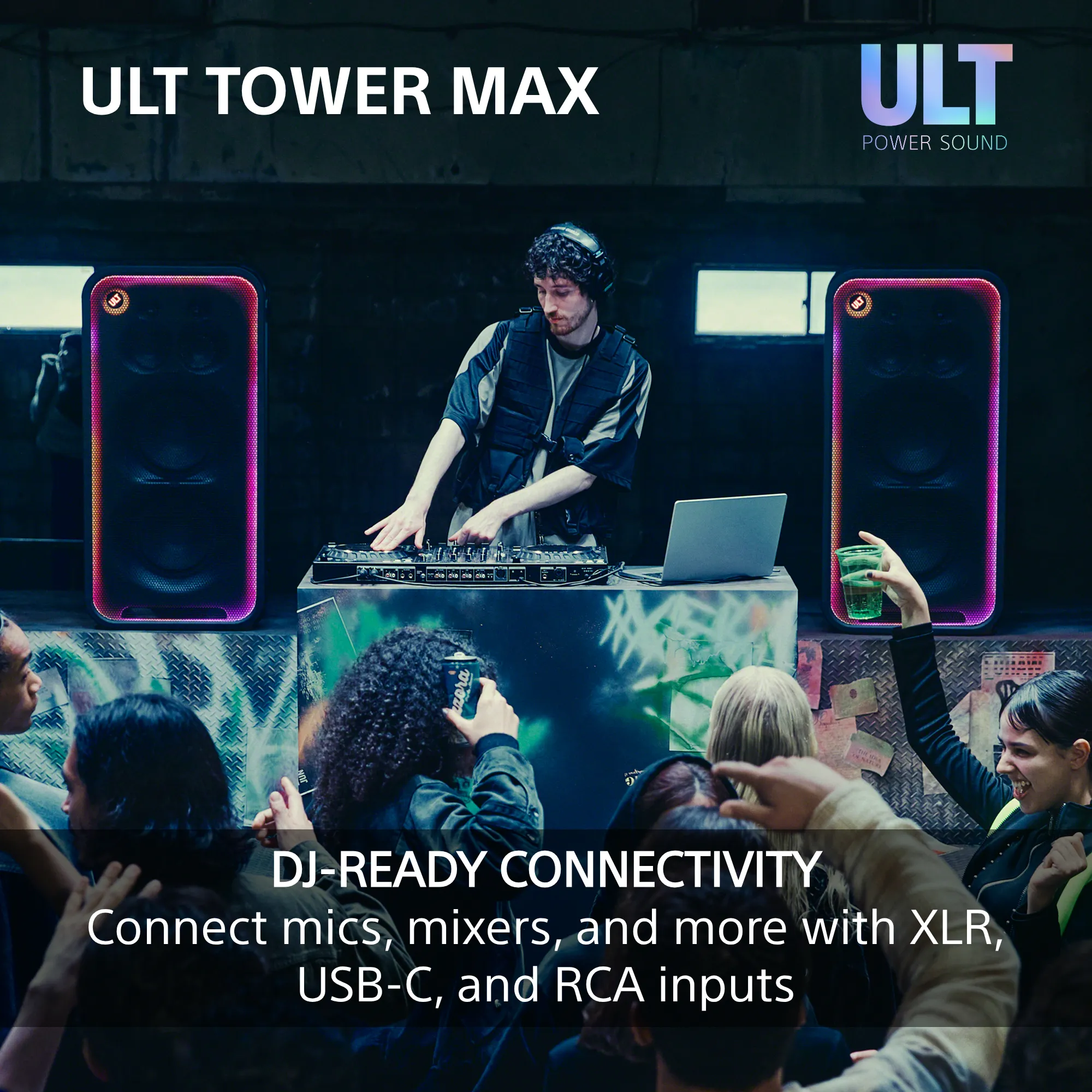 Sony ULT TOWER MAX Bluetooth Party Speaker, Black