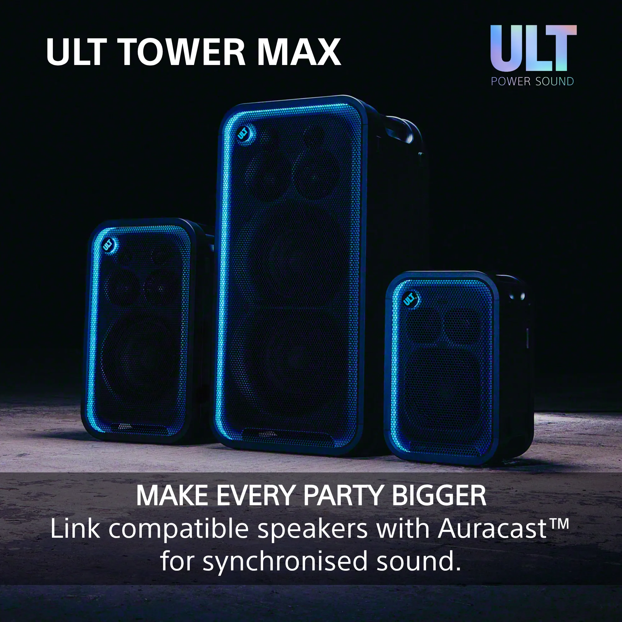 Sony ULT TOWER MAX Bluetooth Party Speaker, Black